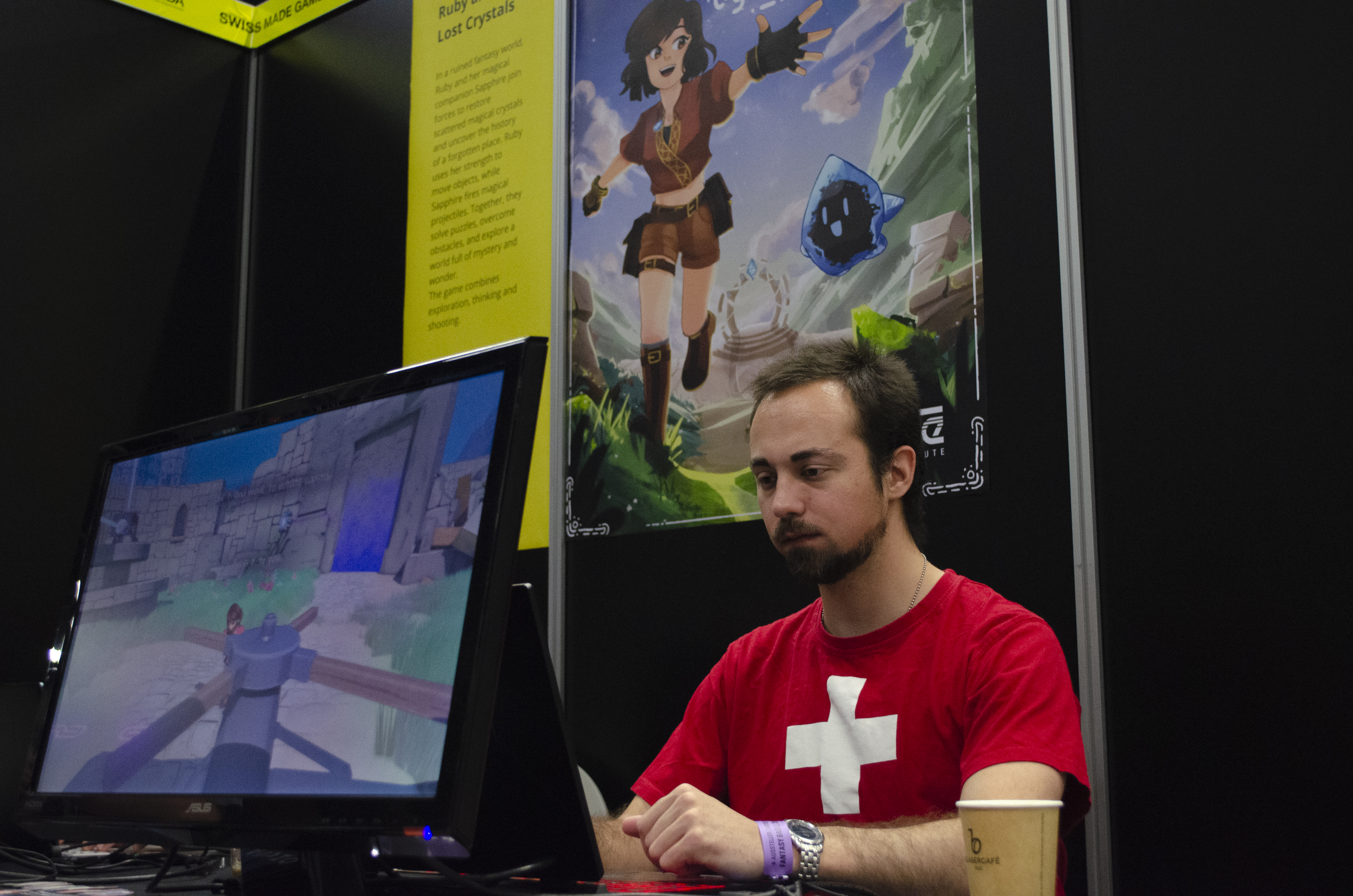 Constantin Verine at a convention presenting his project