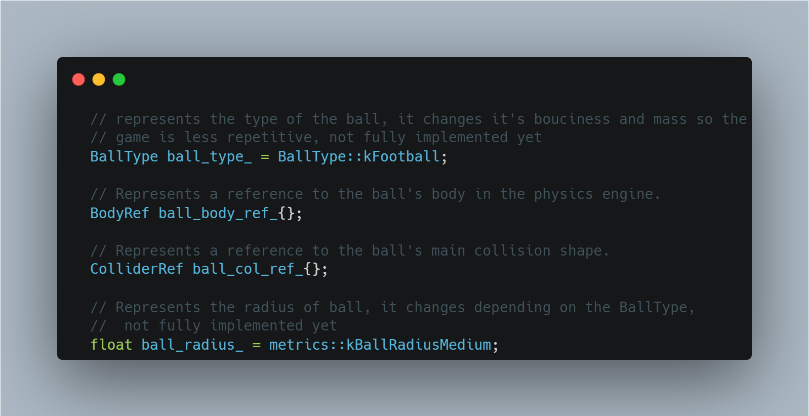 All the data the ball needs